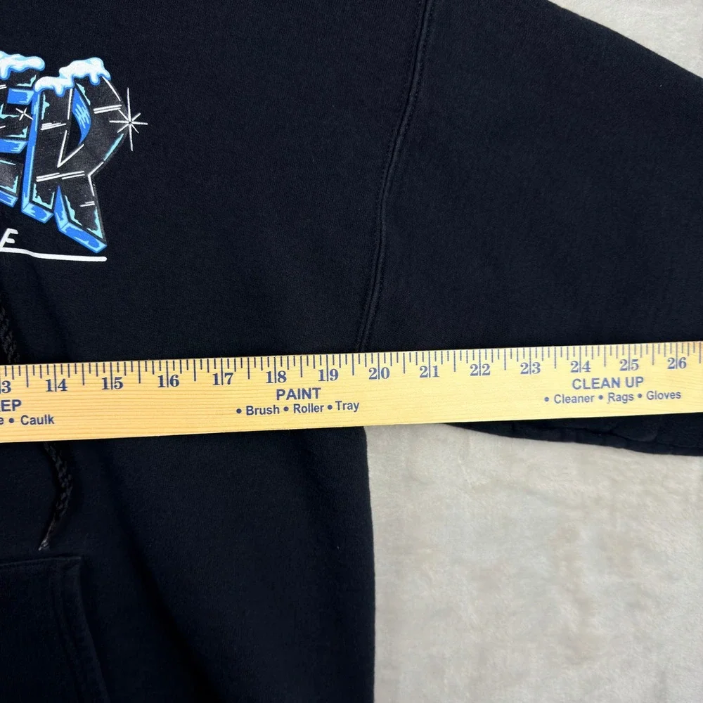 Thrasher Magazine Black Hoodie Ice Spellout Logo Graphic Sweatshirt Mens M - Picture 5 of 8